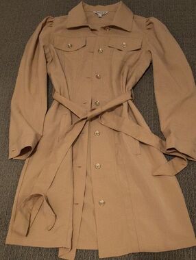 Nannette Tan Button-Front Utility Jacket